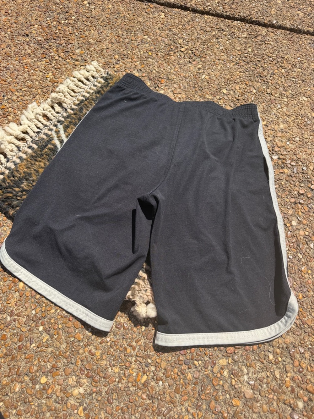 Boys RVCA Black Athletic Shorts with Gray Trim - Picture 9 of 16